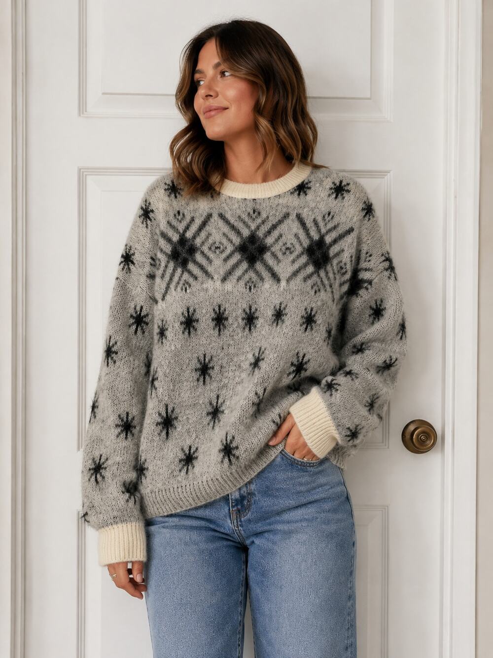 Vintage Samband of Iceland Nordic Wool Sweater Fair Isle Icelandic Knit ✨